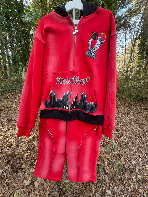 Lava Red Rippherworld Sweatsuit